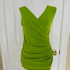 Salaam Clothing Sleeveless Wrap Top Size Small Green